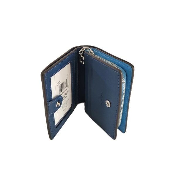 Coach CBO77 Snap Wallet Shiny Pebbled Leather Small Clutch Pool - Picture 5 of 6